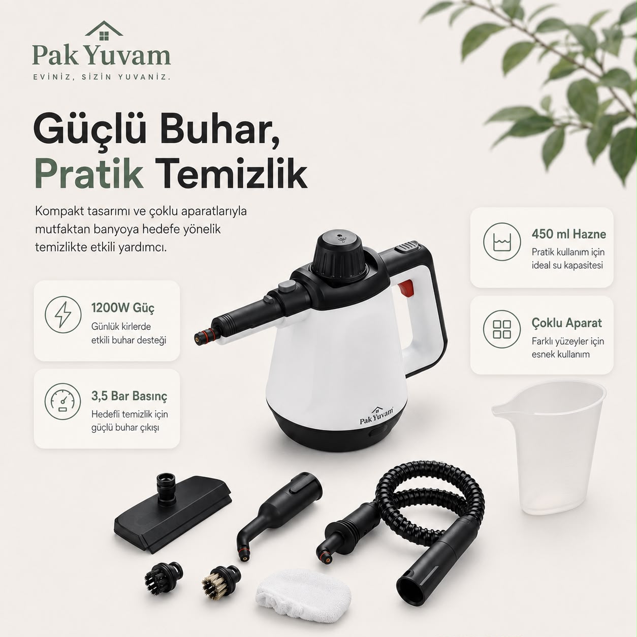 Ev Tipi Buharlı Temizlik Aleti