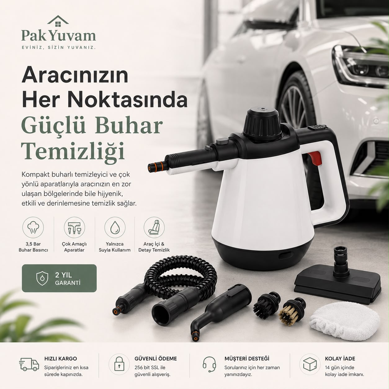 Buharlı Oto Temizlik Paketi
