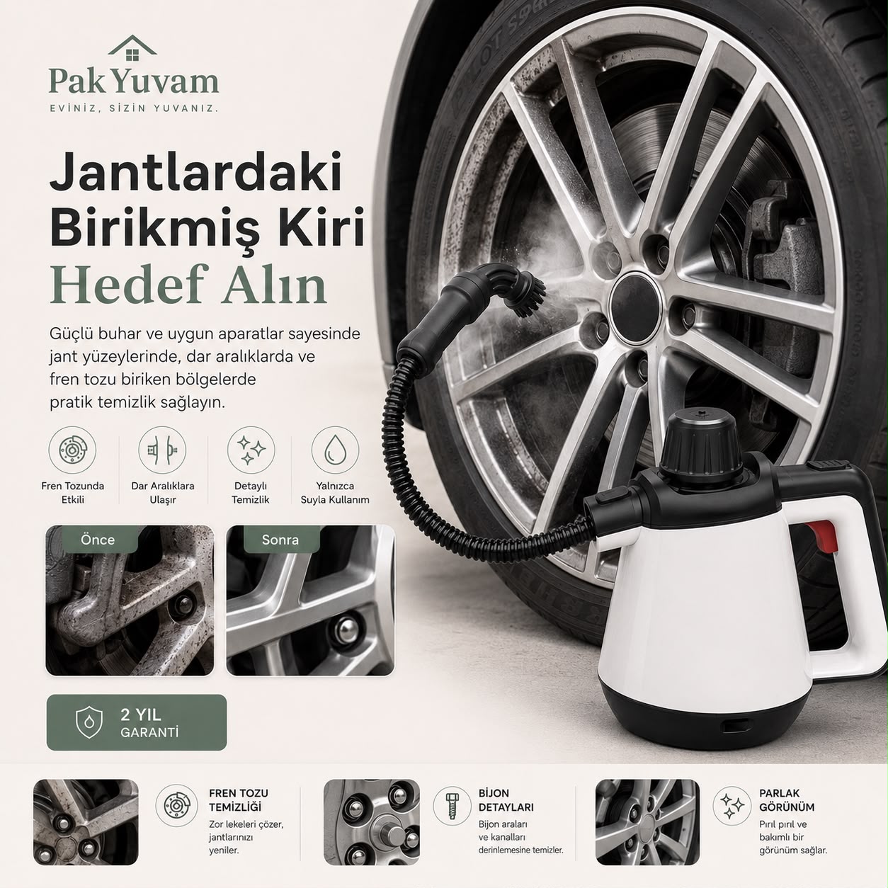 Buharlı Oto Temizlik Paketi