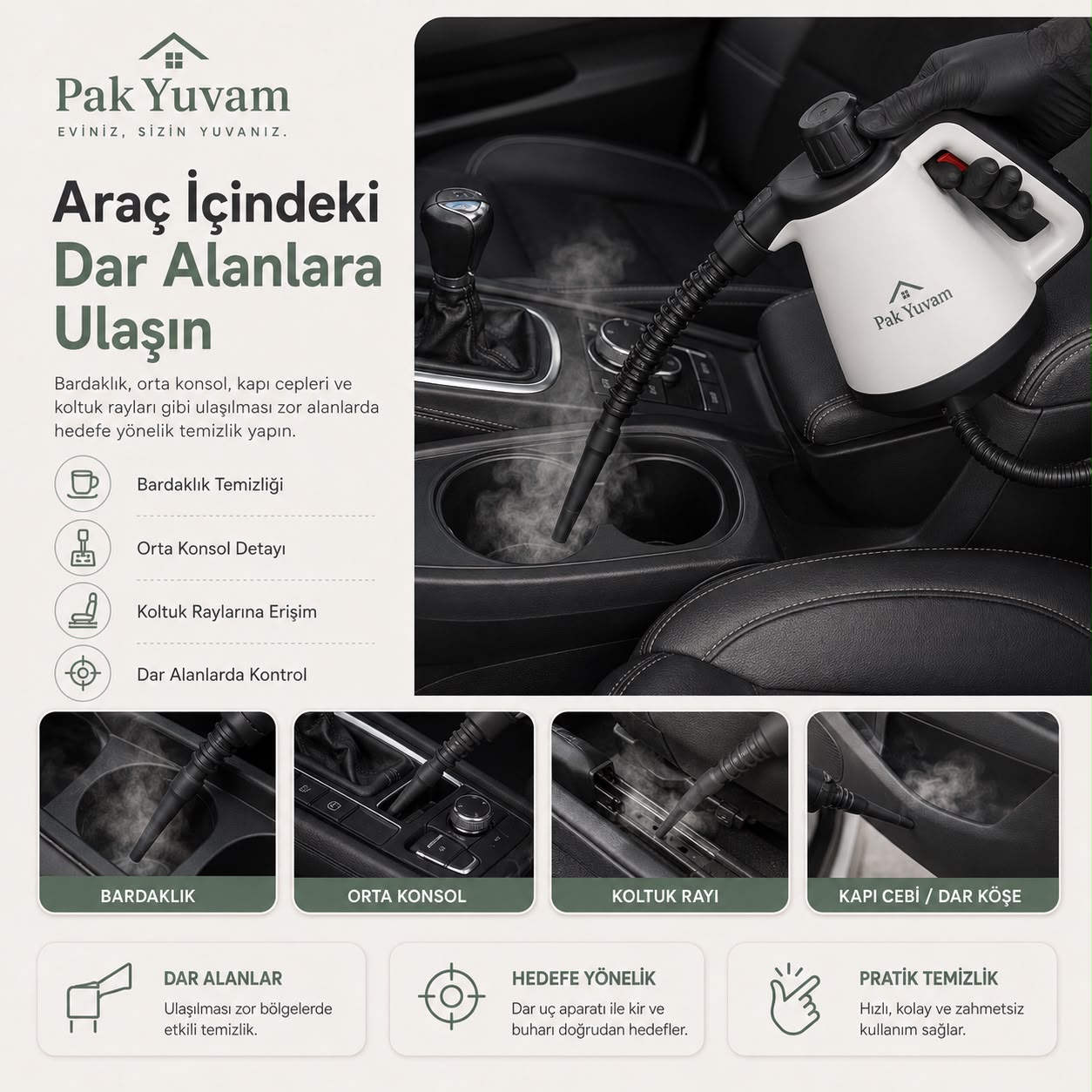 Buharlı Oto Temizlik Paketi