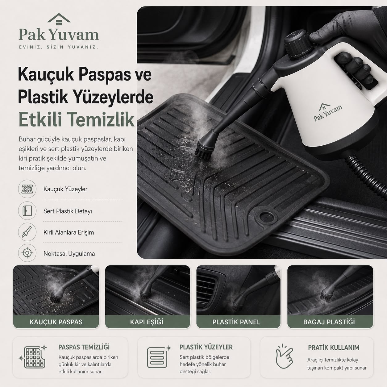 Buharlı Oto Temizlik Paketi