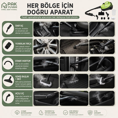 Buharlı Oto Temizlik Paketi