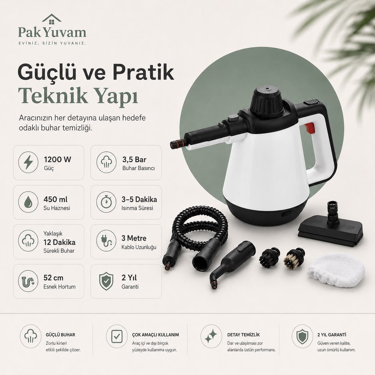 Buharlı Oto Temizlik Paketi